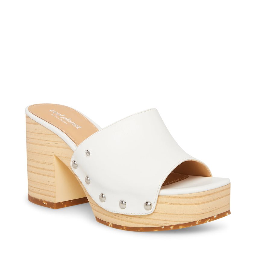 White Steve Madden Restore Women's Mules | PH 5621IVY